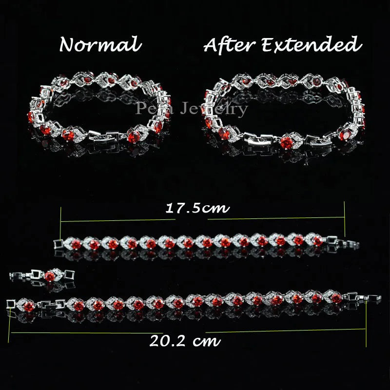 Pera Unique Design Olive Green Cubic Zirconia Stone Silver Color Jewelry Fashion Women Party Charm Link Bracelets