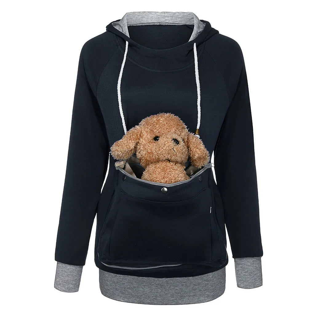 Cat Lovers Sweatshirt women Hoodies Kangaroo Dog Pet Paw Pullovers Cuddle Pouch Sweatshirt Pocket