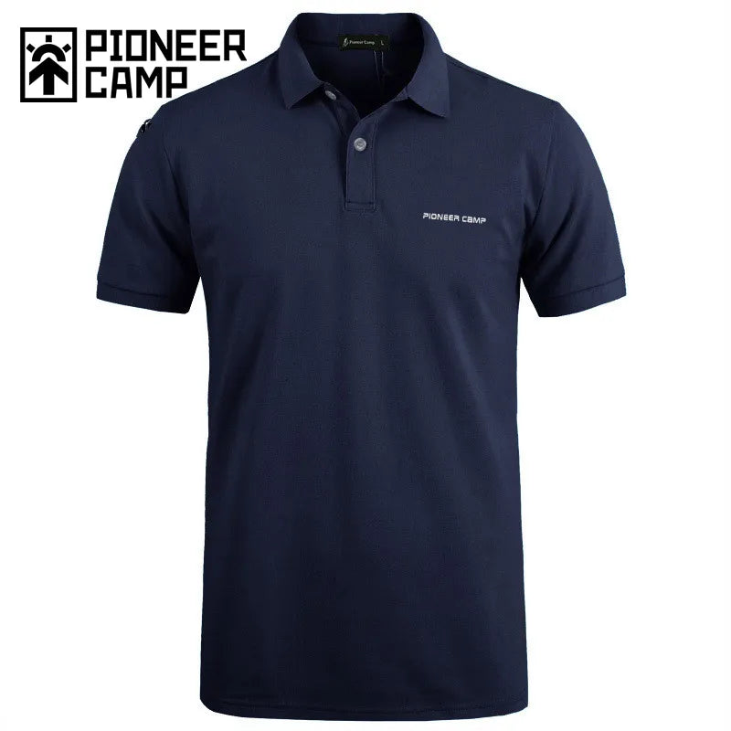 Pioneer Camp Brand Clothing Men Polo Shirt Men Business Casual Solid Male Polo Shirt Short Sleeve High Quality Pure Cotton