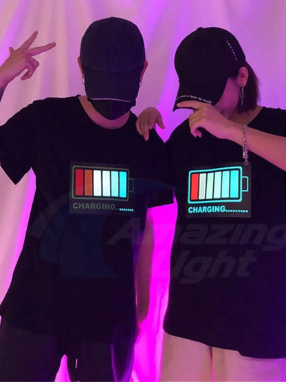 LED T-shirt. Reacts to sound and music. Be different, the future of T-shirt