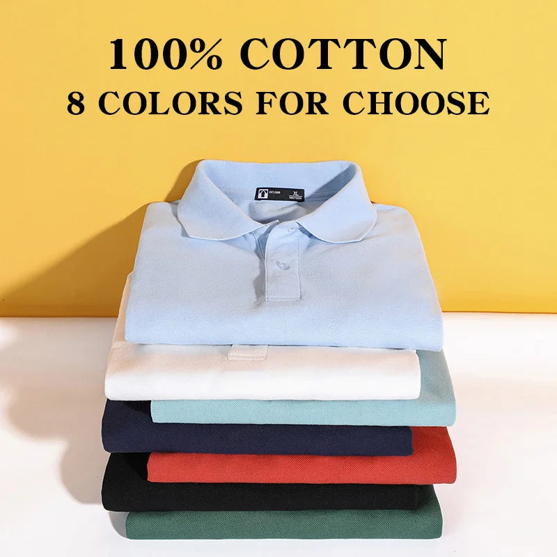 Pioneer Camp Brand Clothing Men Polo Shirt Men Business Casual Solid Male Polo Shirt Short Sleeve High Quality Pure Cotton