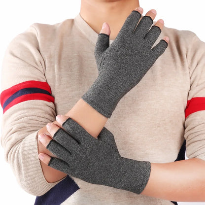 Arhtitis Gloves Men Women Therapy Compression Gloves Hand Arthritis Joint Pain Relief Health Care Half-finger Silicone Gloves