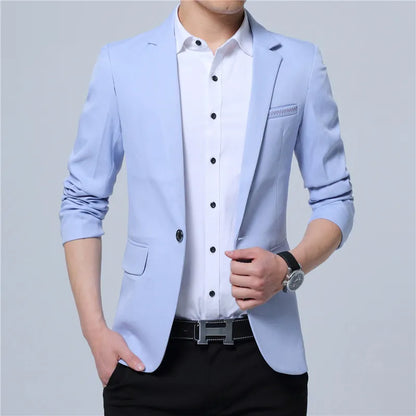 2024 Spring Autumn New Men Blazer Fashion Slim casual blazer for Men Brand Mens suit Designer jacket outerwear men 3 colors