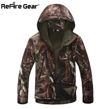 Lurker Shark Soft Shell Military Tactical Jacket Men Waterproof Warm Windbreaker Coat Camouflage Hooded Jacket US Army Clothing