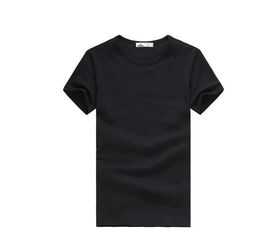 New Slim dark green blue gray black white T shirts Slim Fit Short Sleeve men T-shirt 6 size S-XXXL