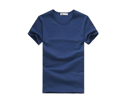 New Slim dark green blue gray black white T shirts Slim Fit Short Sleeve men T-shirt 6 size S-XXXL