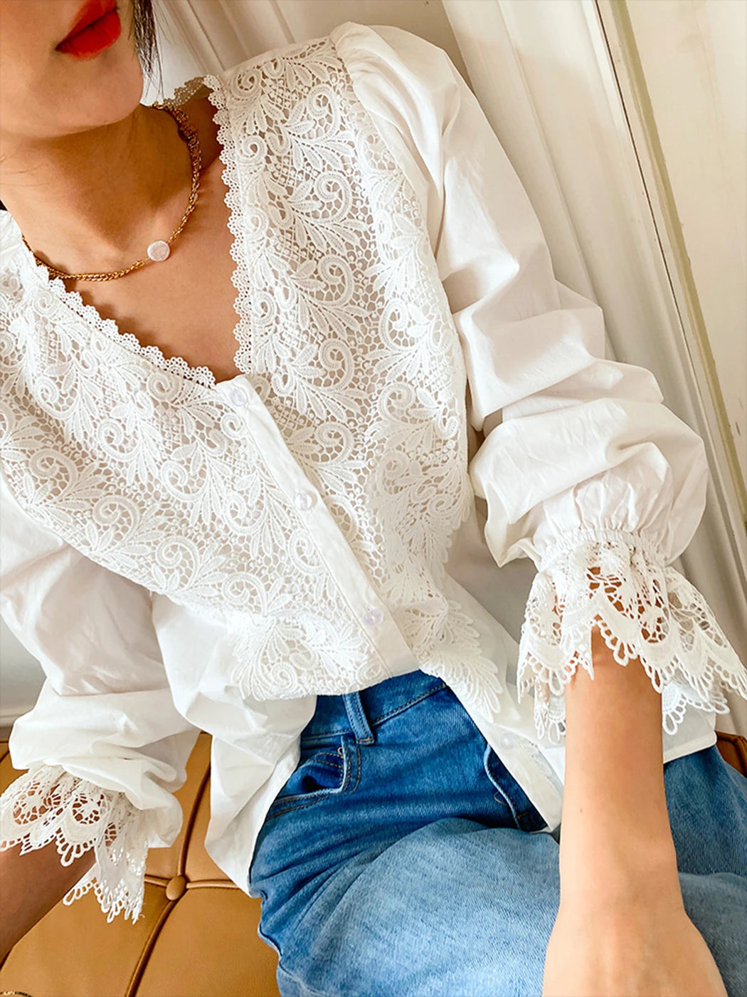 Spring Summer Blouse Shirts Women Long Sleeve Boho White Loose Blouses Shirt Women's Clothing Beach Tops Blouse