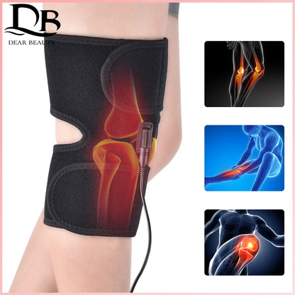 Heating Knee Massage Pad Brace Support Thermal Heat Therapy Wrap Hot Compress Massager Cramps Arthritis Pain Relief Health Gift