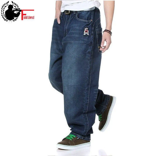 Men's Streetwear Baggy Jean Loose Big Size Y2K Street Fashion Wide Leg Pant Straight Male Harem Denim Trouser Oversize Hip Hop